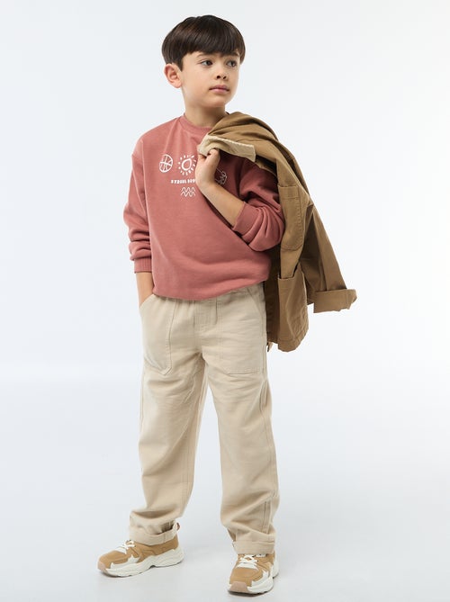 Pantalon en lin mélangé - Kiabi