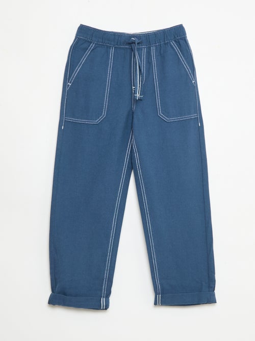 Pantalon en lin mélangé - Kiabi