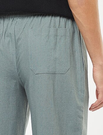 Pantalon en lin mélangé coupe droite