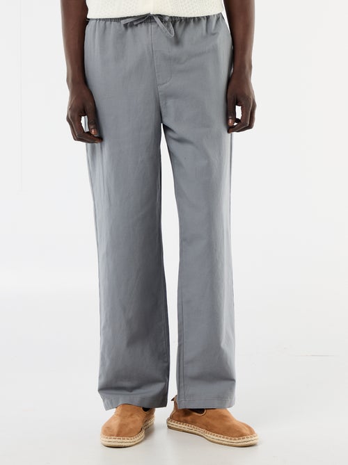 Pantalon en lin mélangé - Kiabi