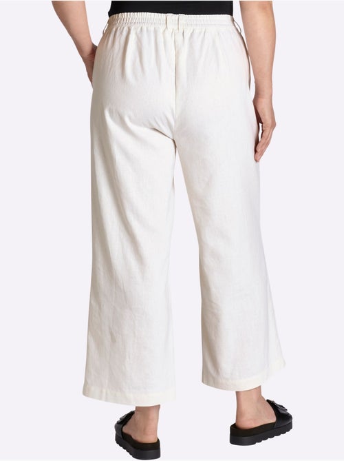Pantalon En Lin Mélange Lin Et Viscose - Taille Standard - Sheego - Kiabi