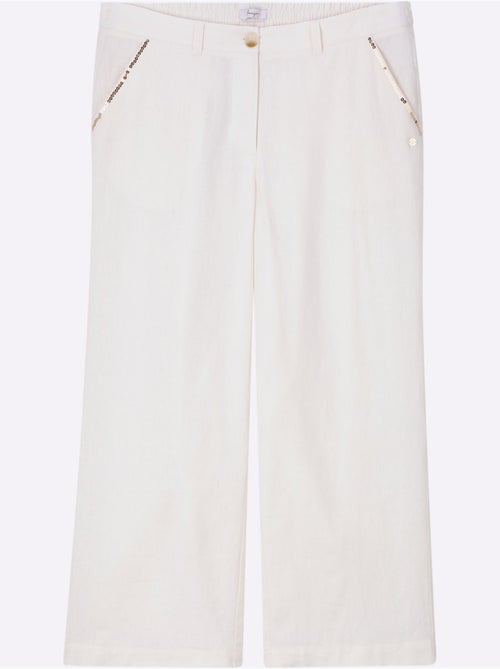 Pantalon En Lin Mélange Lin Et Viscose - Taille Standard - Sheego - Kiabi