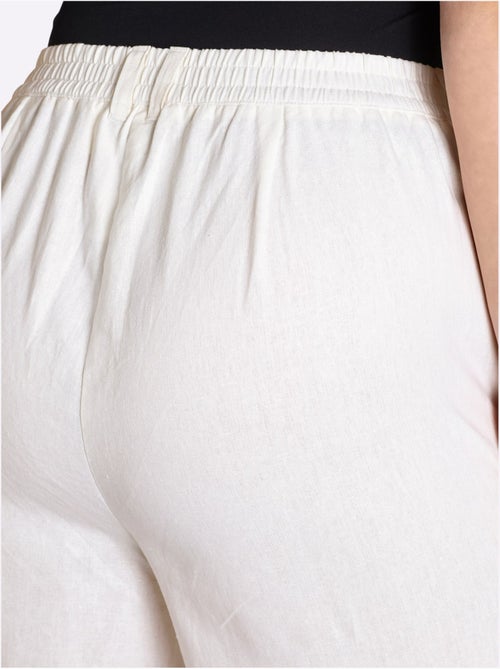 Pantalon En Lin Mélange Lin Et Viscose - Taille Standard - Sheego - Kiabi