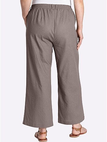 Pantalon En Lin Mélange Lin Et Viscose - Taille Standard - Sheego