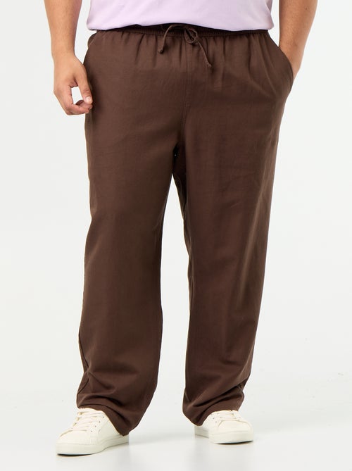 Pantalon en lin mélangé - Kiabi