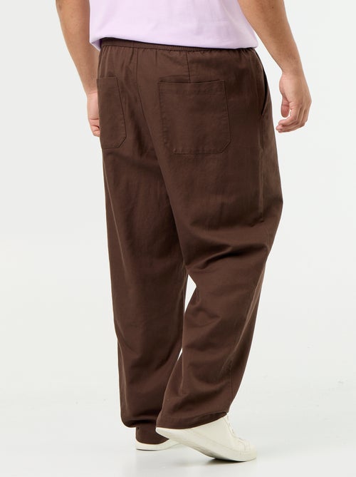Pantalon en lin mélangé - Kiabi