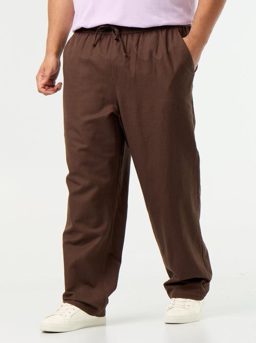 Pantalon en lin mélangé - Kiabi