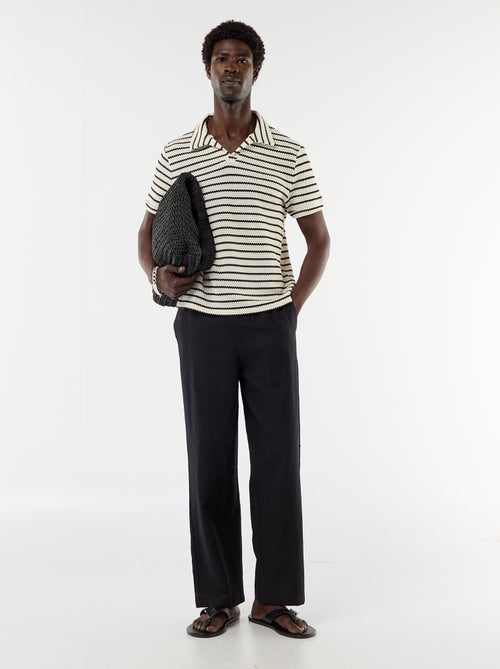 Pantalon en lin mélangé - Kiabi
