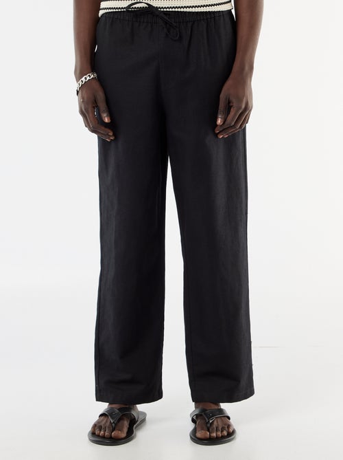 Pantalon en lin mélangé - Kiabi