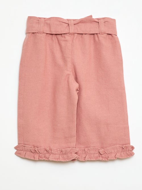 Pantalon en lin mélangé - Kiabi