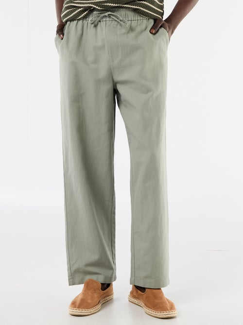Pantalon en lin mélangé - Kiabi