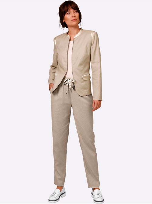 Pantalon En Lin Mélange Viscose-lin Estival - Taille Standard - Helline - Kiabi