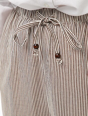 Pantalon en lin mélangé wide leg
