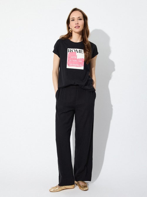 Pantalon en lin MO Fashion - Kiabi
