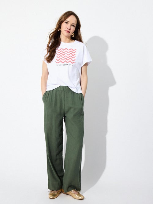 Pantalon en lin MO Fashion - Kiabi