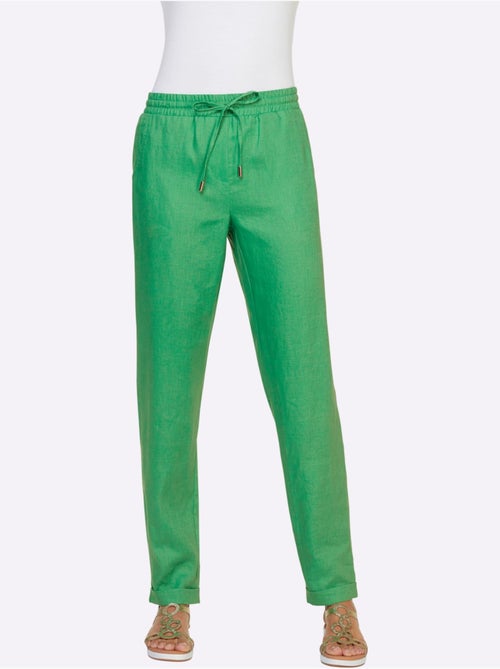 Pantalon En Lin Pur Lin - Taille Standard - Helline - Kiabi Pantalon En Lin Pur Lin - Taille Standard - Helline - Kiabi