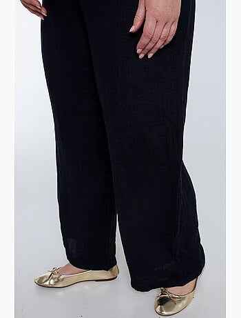 Pantalon en lin uni PAPRIKA