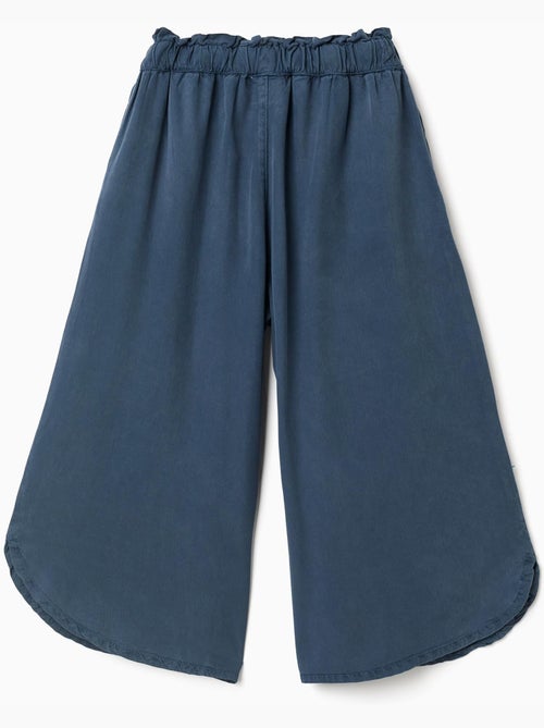 Pantalon en lyocell à jambe large et taille élastique - Kiabi
