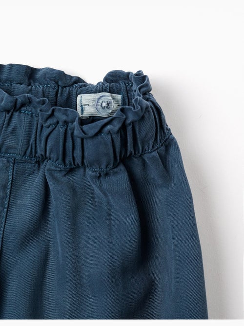 Pantalon en lyocell à jambe large et taille élastique - Kiabi