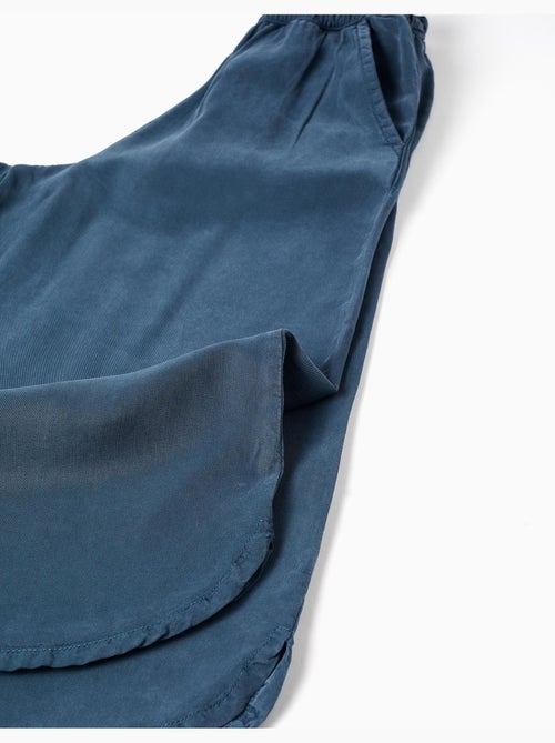 Pantalon en lyocell à jambe large et taille élastique - Kiabi
