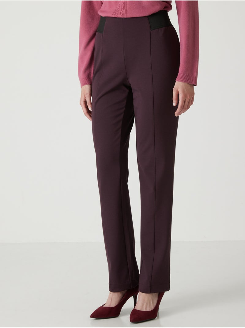 Pantalon en maille - DAXON Violet prune - Kiabi