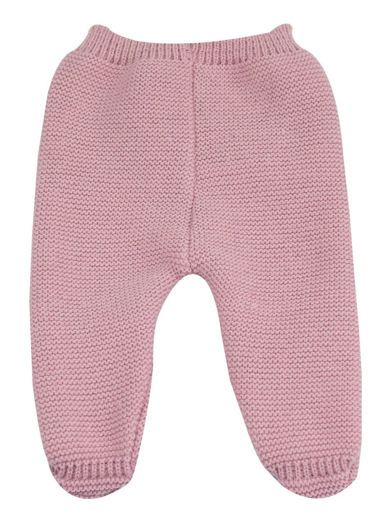 Pantalon en maille - layette naissance Vieux rose - Kiabi