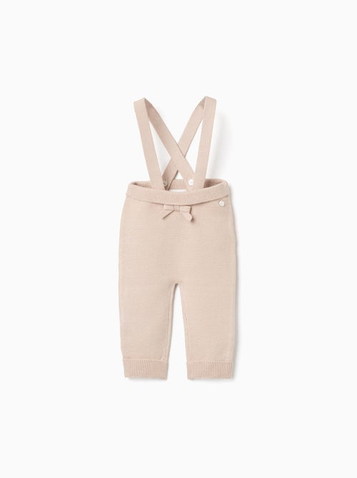 Pantalon en maille à bretelles amovibles - Kiabi