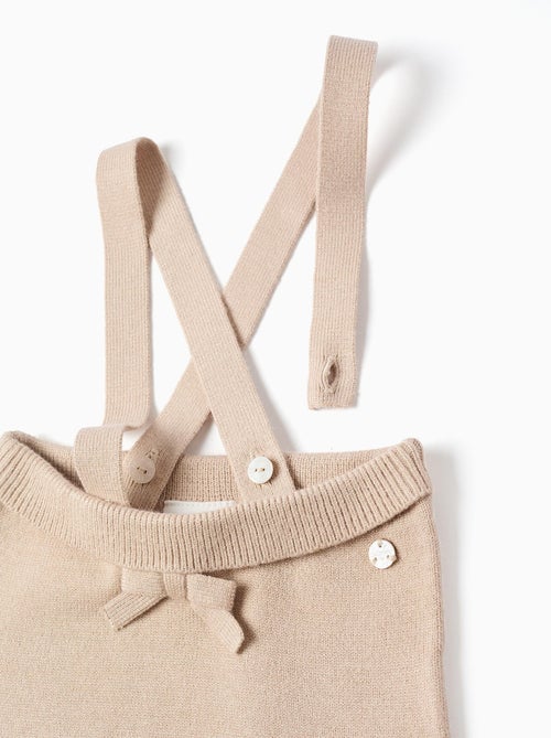 Pantalon en maille à bretelles amovibles - Kiabi