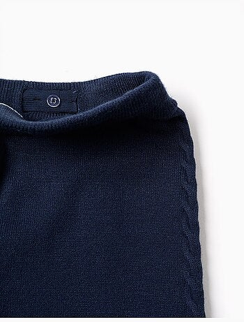 Pantalon en maille à jambe large avec détails torsadés