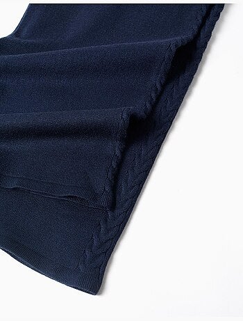 Pantalon en maille à jambe large avec détails torsadés
