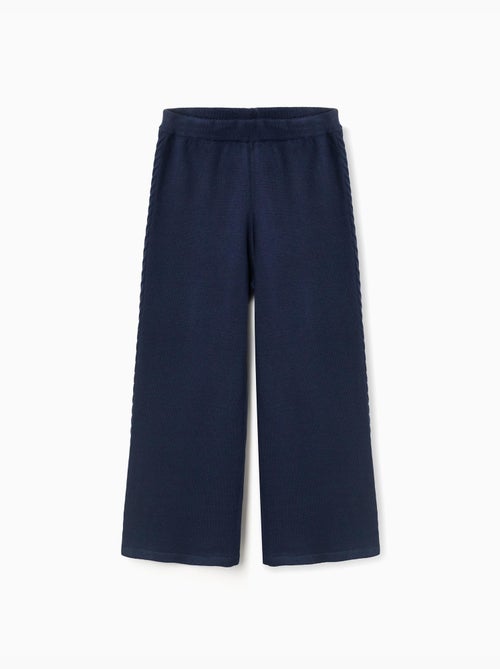 Pantalon en maille à jambe large avec détails torsadés - Kiabi Pantalon en maille à jambe large avec détails torsadés - Kiabi