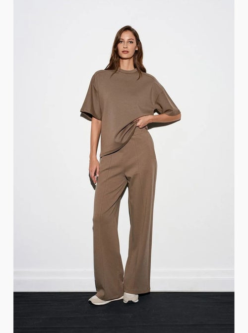 Pantalon en maille à jambe large dilvin - Kiabi Pantalon en maille à jambe large dilvin - Kiabi