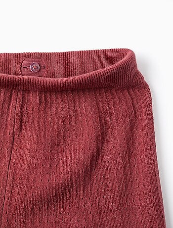 Pantalon en maille ajourée à jambe large