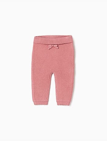 Pantalon en maille avec nœud décoratif