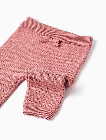 Pantalon en maille avec nœud décoratif