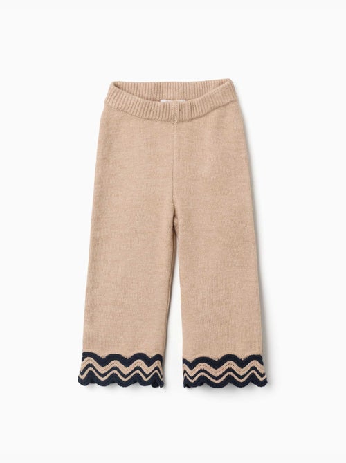 Pantalon en maille avec ourlet à rayures - Kiabi Pantalon en maille avec ourlet à rayures - Kiabi