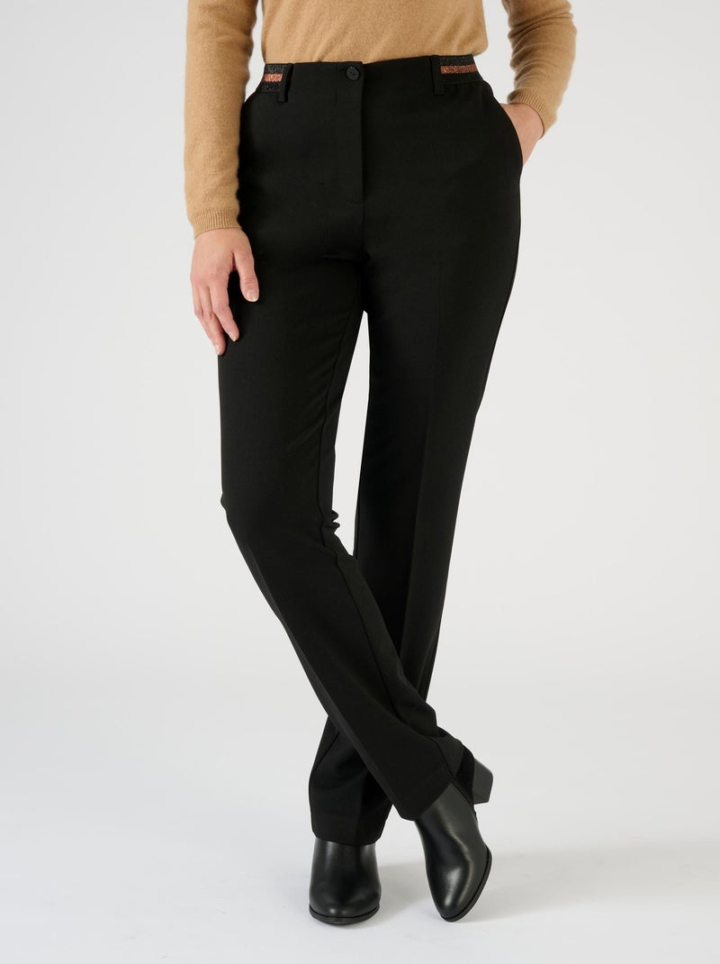 Pantalon en maille confortable - Damart Noir - Kiabi