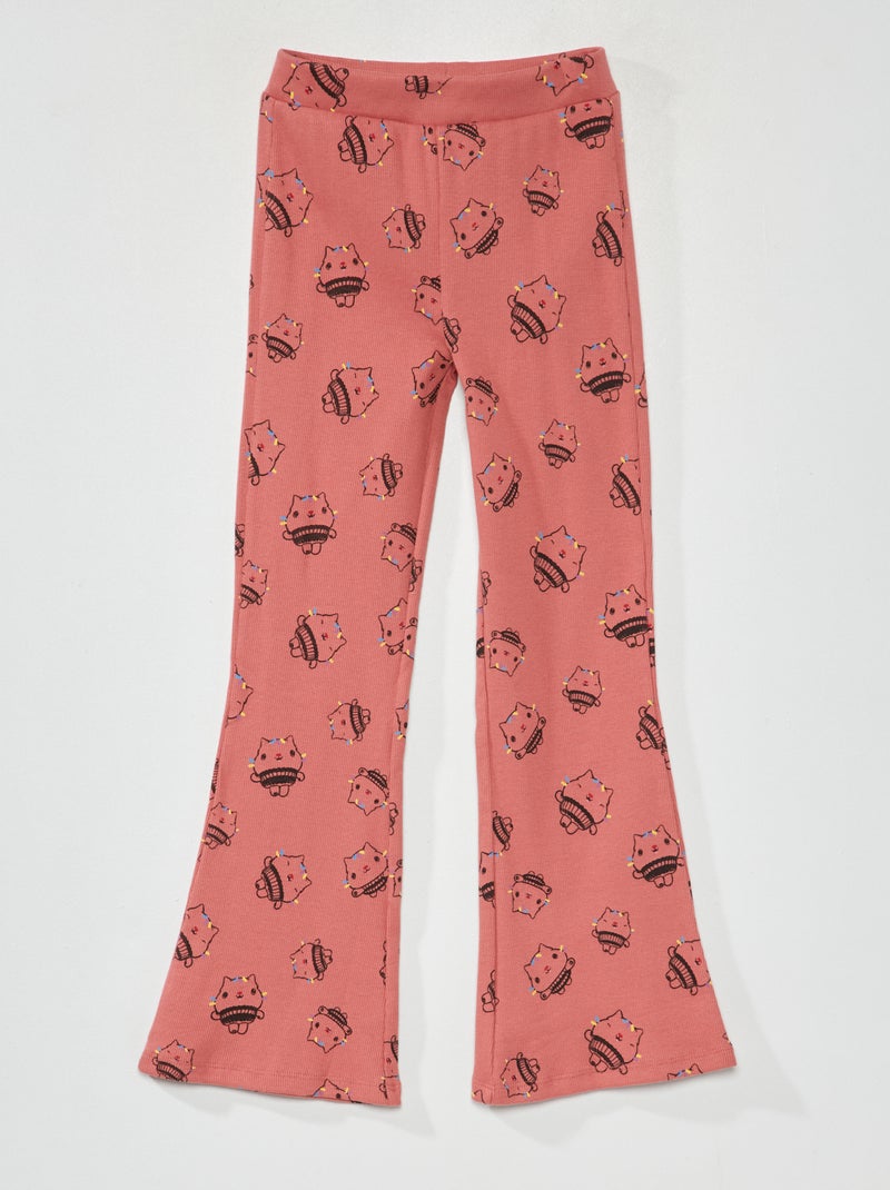 Pantalon en maille côtelée 'Gabby et la maison magique' Rose - Kiabi