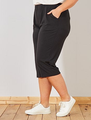 Pantalon en maille côtelée - Kiabi