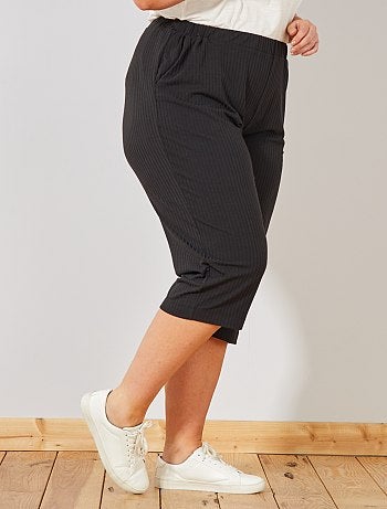 Pantalon en maille côtelée - Kiabi