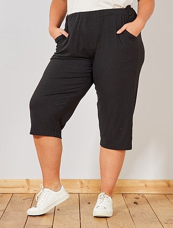 Pantalon en maille côtelée - Kiabi