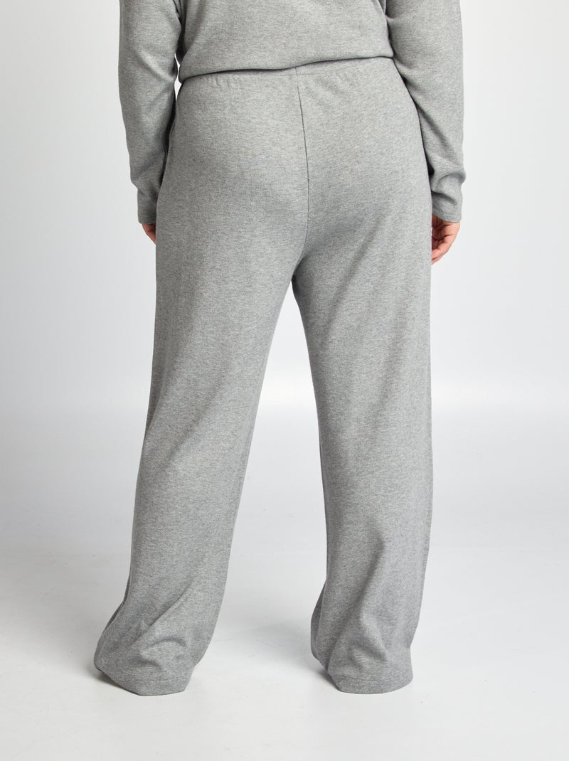Pantalon en maille douce Gris - Kiabi