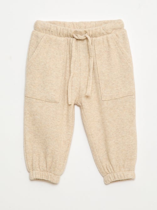 Pantalon en maille doudou - Kiabi