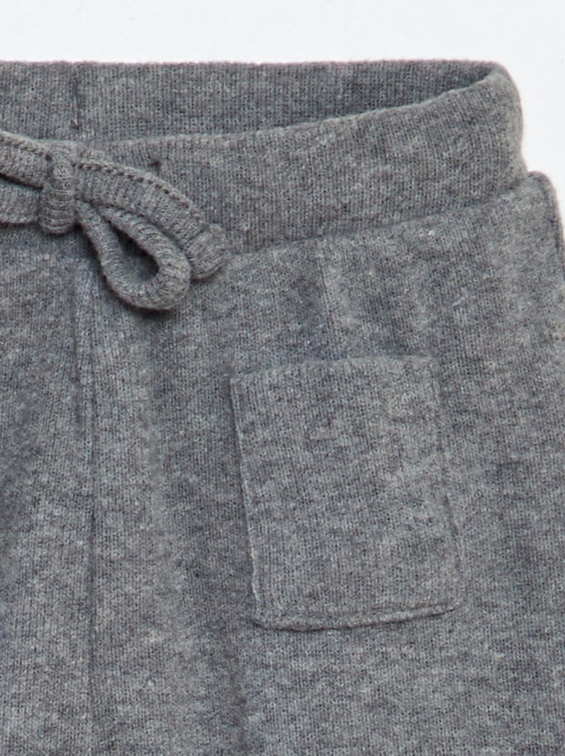 Pantalon en maille doudou Gris - Kiabi