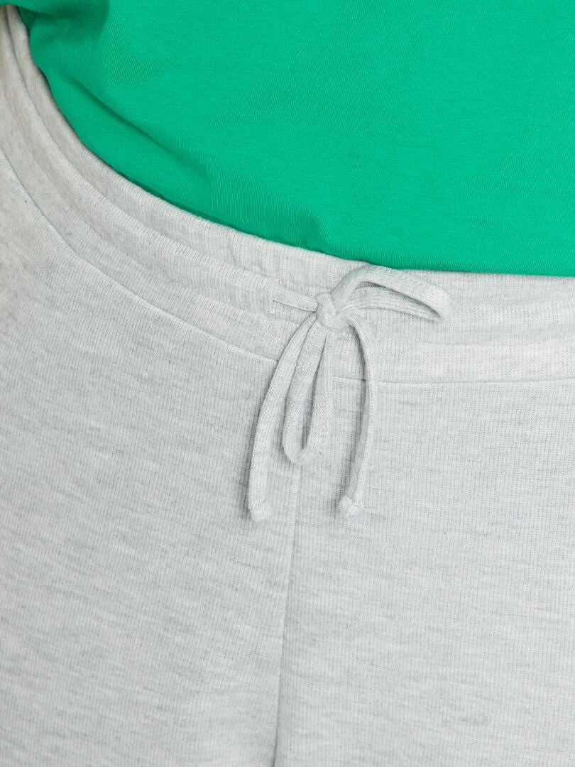 Pantalon en maille doudou Gris - Kiabi