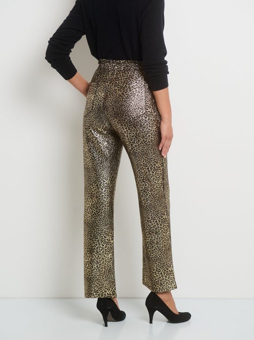 Pantalon en maille imprimée métallisée - AFIBEL - Kiabi