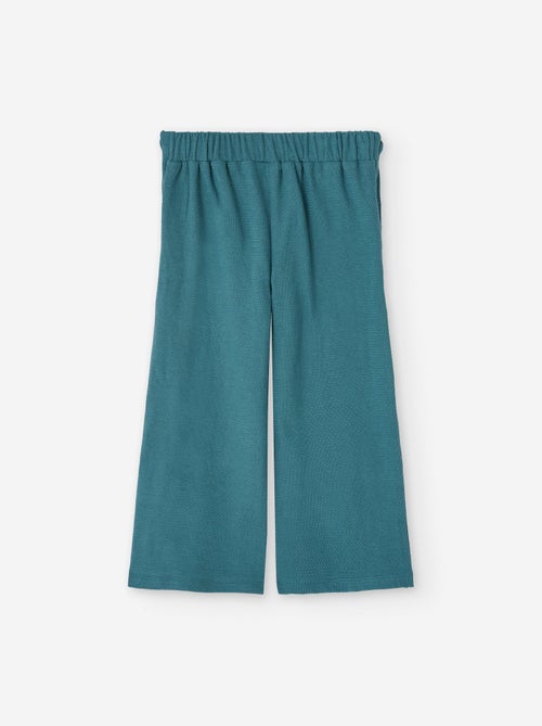 Pantalon en maille interlock avec boutons latéraux - Kiabi