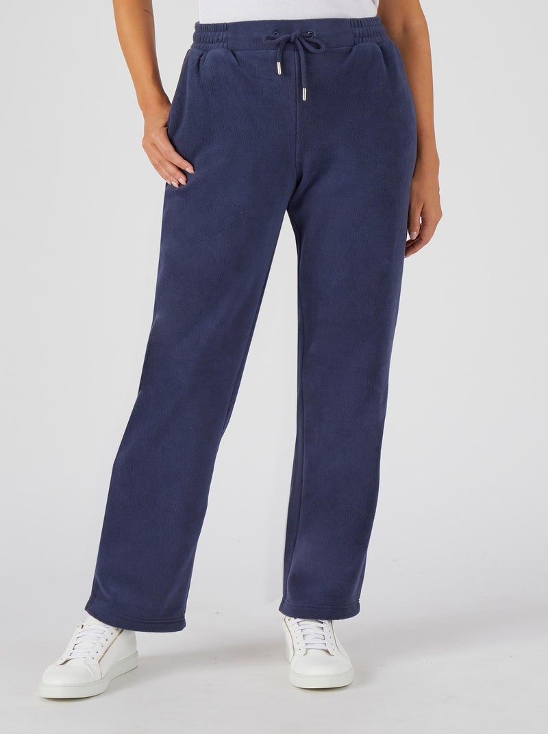 Pantalon en maille micropolaire - Happy D. by Damart Bleu marine - Kiabi