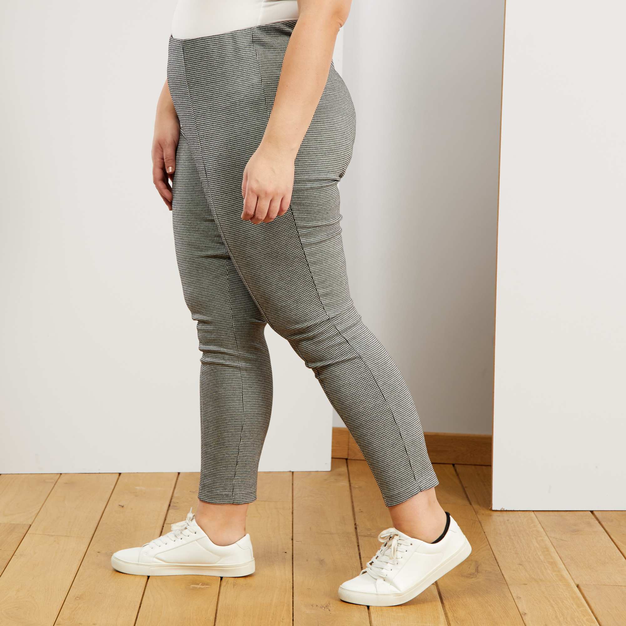 Pantalon en maille milano Grande taille femme - pied de ...