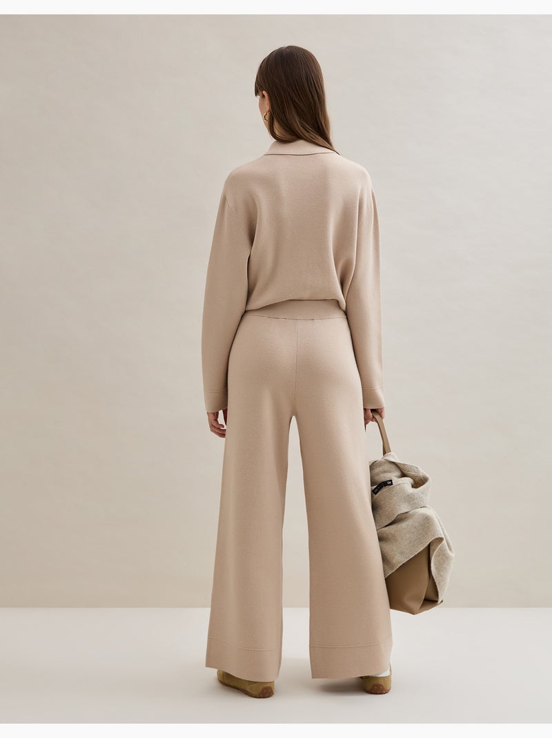 Pantalon en maille, MO Fashion Beige - Kiabi